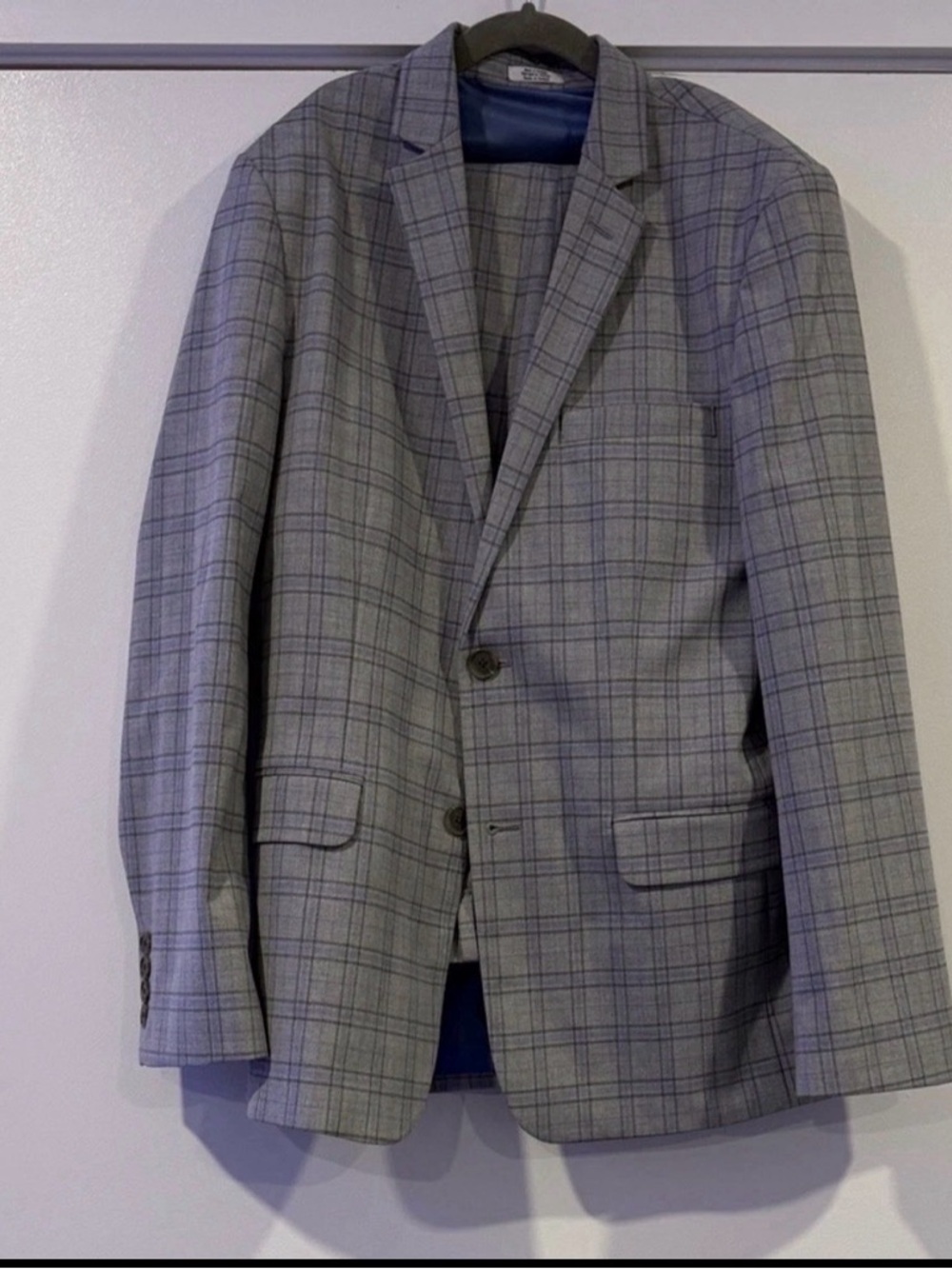 Calvin Klein boys plaid blazer